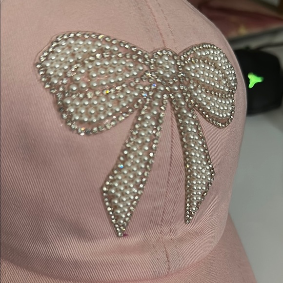 Pink Lily Pink Cap with Rhinestone Bow - Picture 5 of 8